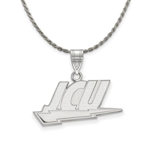 Sterling Silver John Carroll U Large Pendant Necklace - 22...